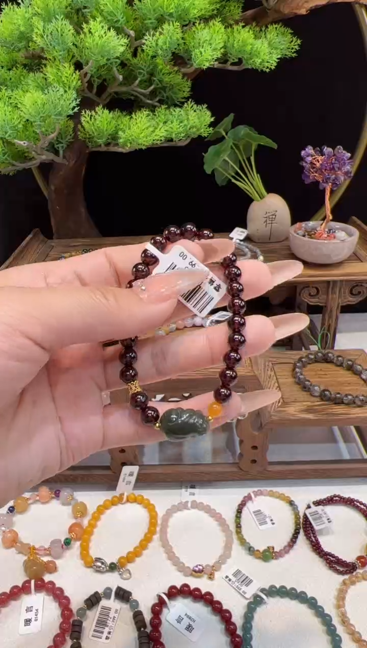手串未镶嵌石榴石@@手饰