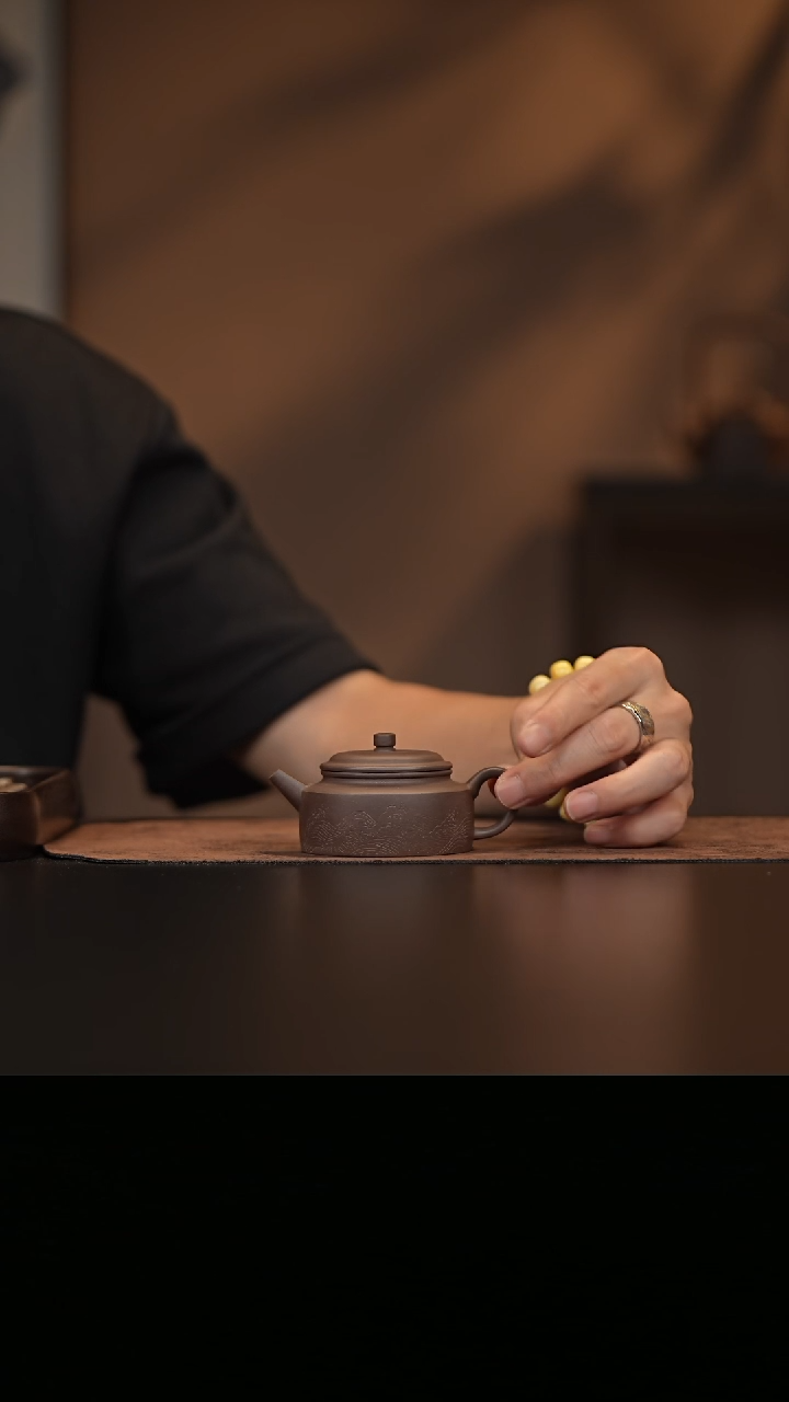 允禾斋 紫砂壶 矮德钟 紫泥