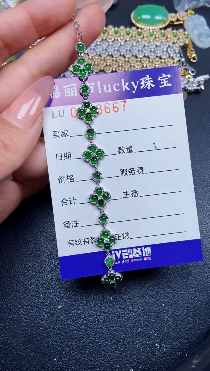 【闪购商品】翡翠颈饰银S925镶嵌3667