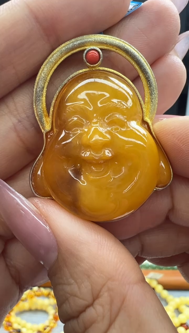 【闪购商品】琥珀颈饰未镶嵌109秒拍号