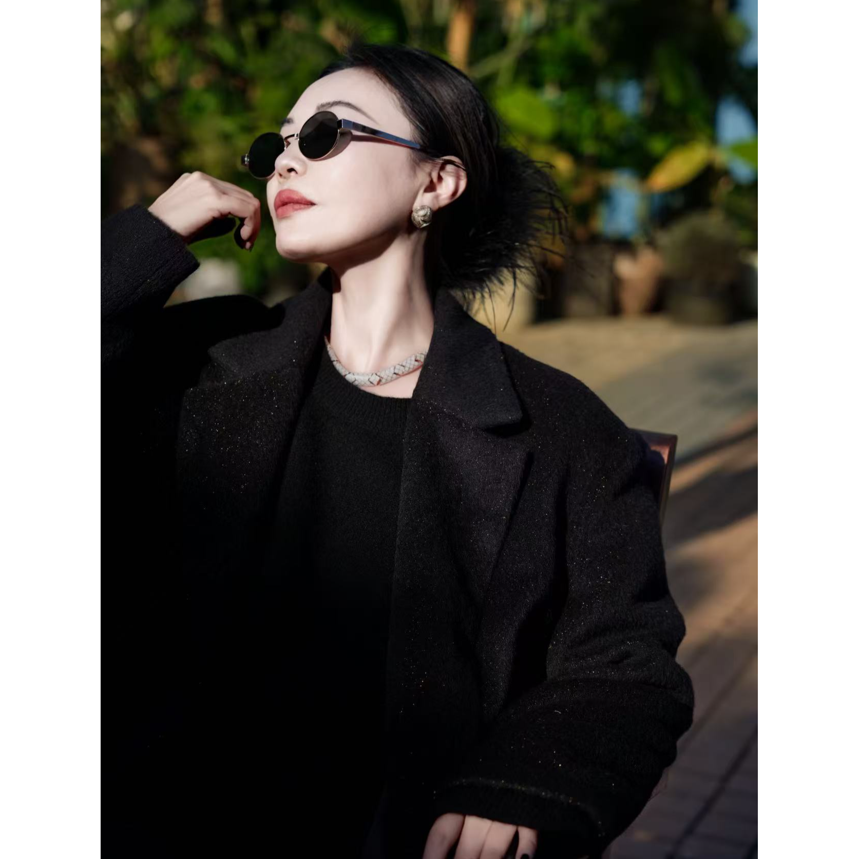 2025文哥工作室女冬季高定时尚设计气质大衣外套YZ-S9002