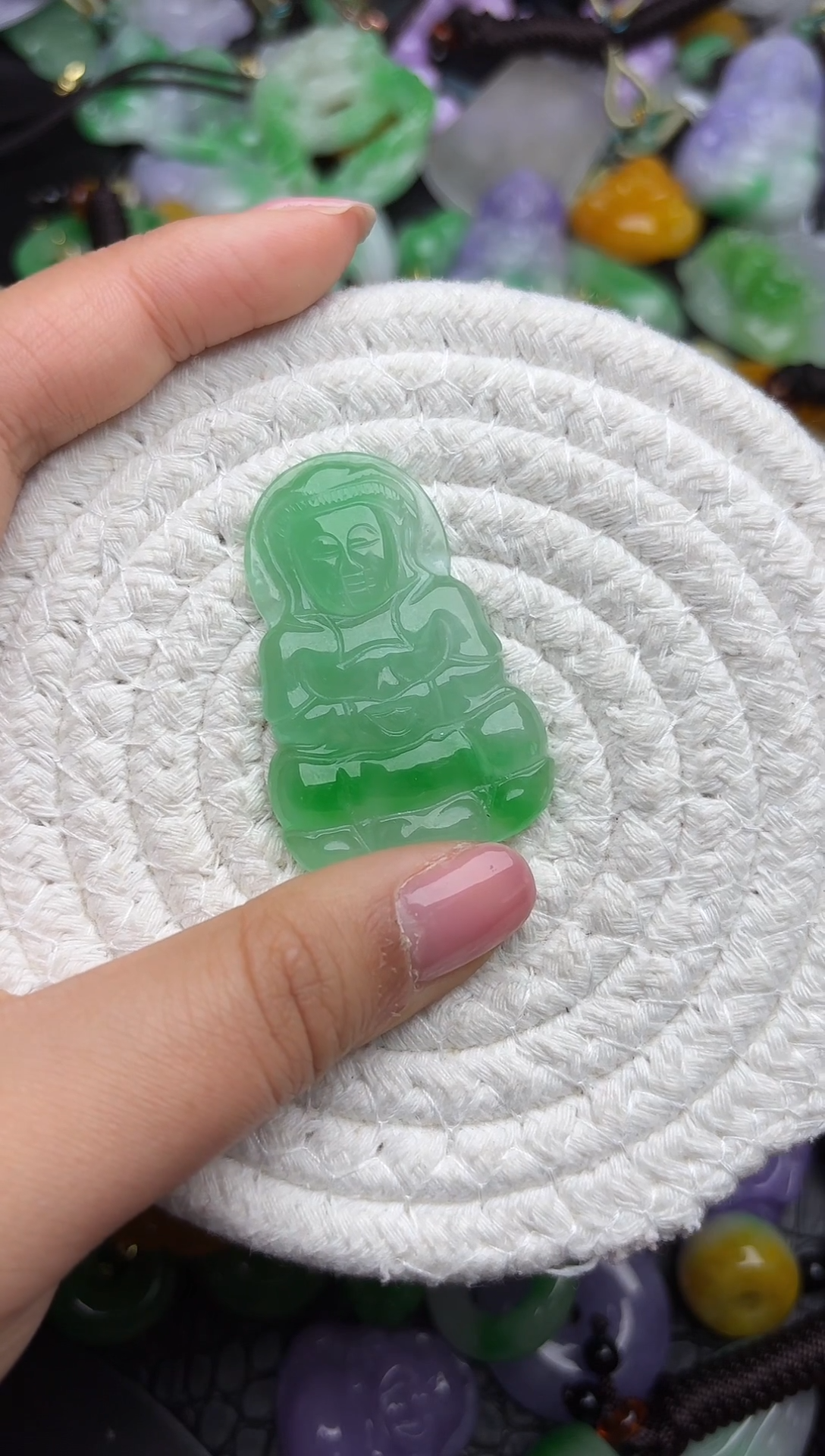 颈饰未镶嵌翡翠缅甸翡翠吊坠