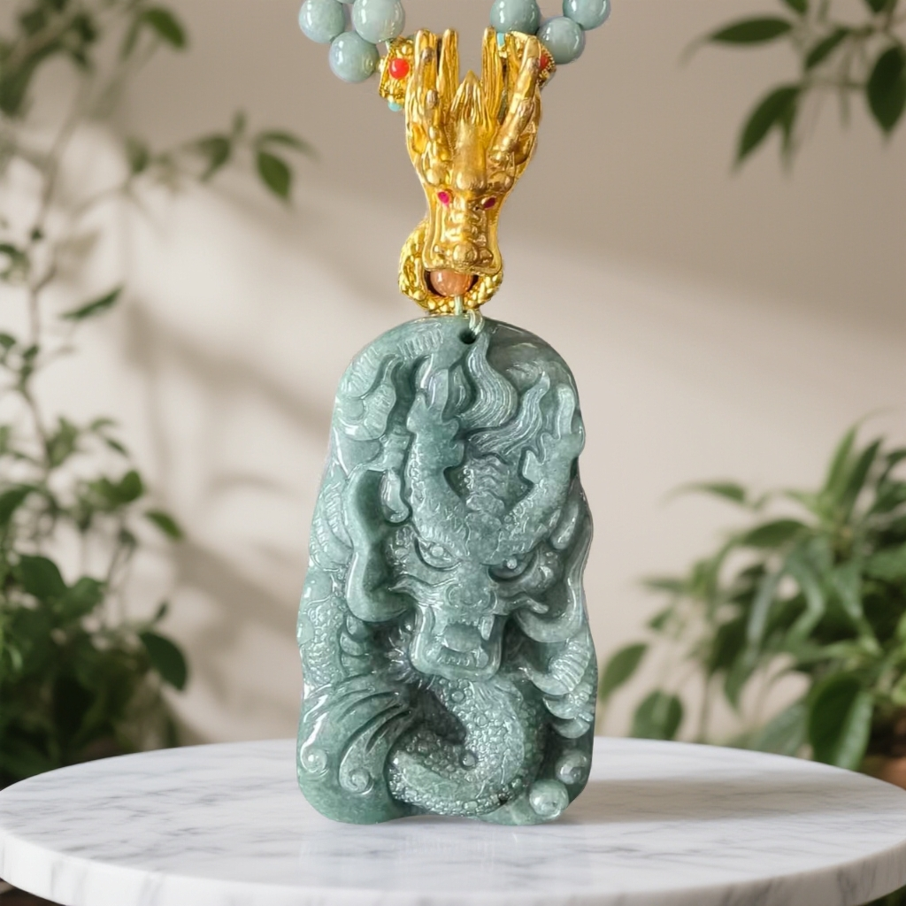 非金属布艺吊坠 龙腾盛世山水牌