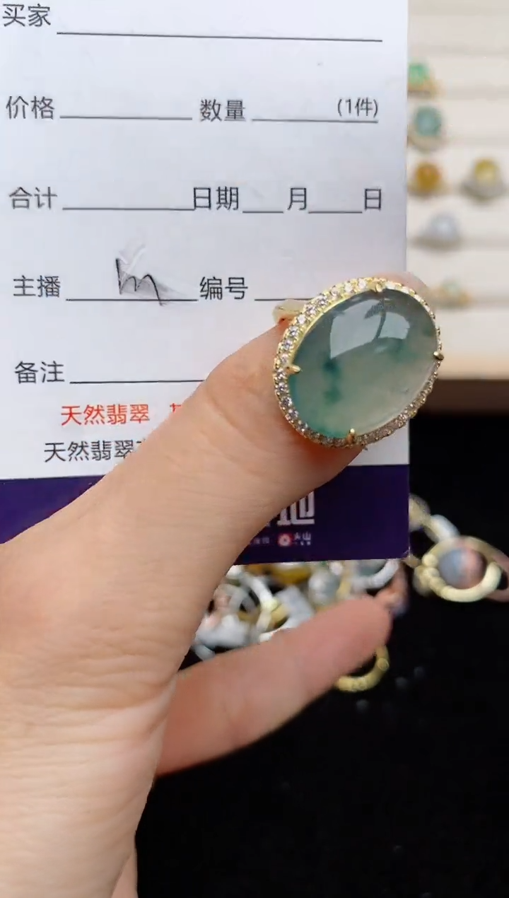 翡翠戒指银S925镶嵌.....