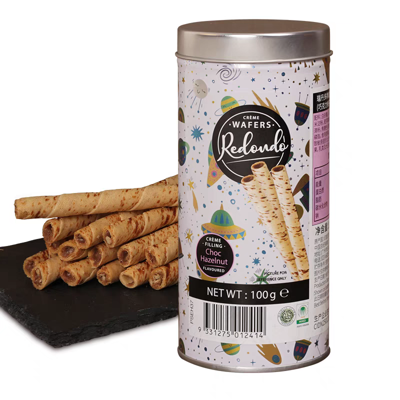 【至25-08-01】瑞丹多牌威化卷心酥巧克力榛子味注心饼干100g*3