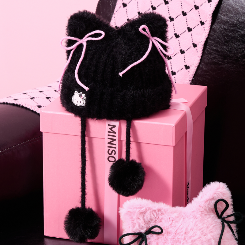 Hello Kitty闪闪派对系列-可爱造型帽（黑色）