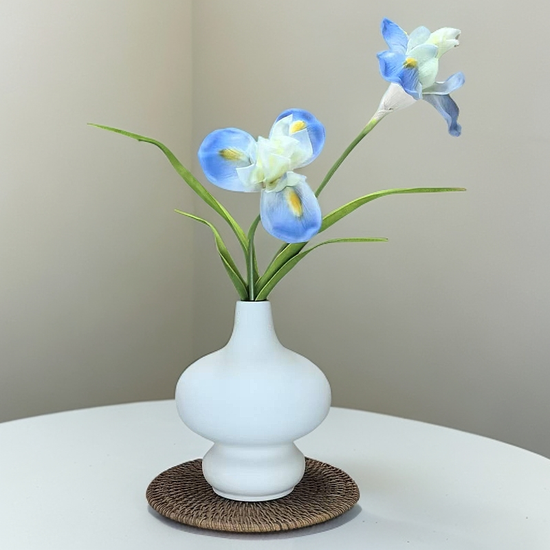【鸢尾花】PU材质客厅餐桌花单头鸢尾仿真花手感仿真花