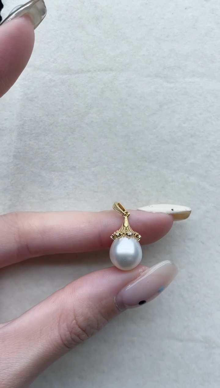 【闪购商品】海水珍珠吊坠银S925镶嵌Y95
