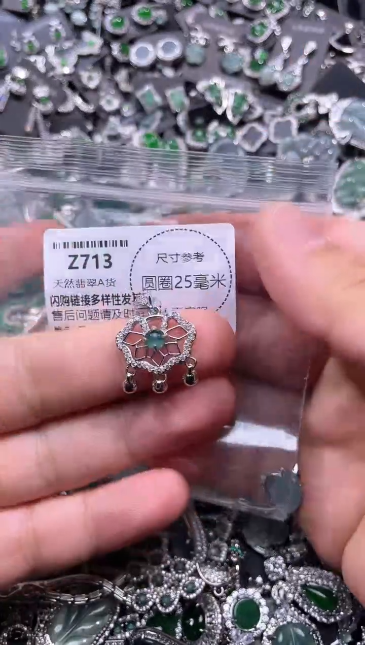 翡翠未镶嵌颈饰Z713吊坠