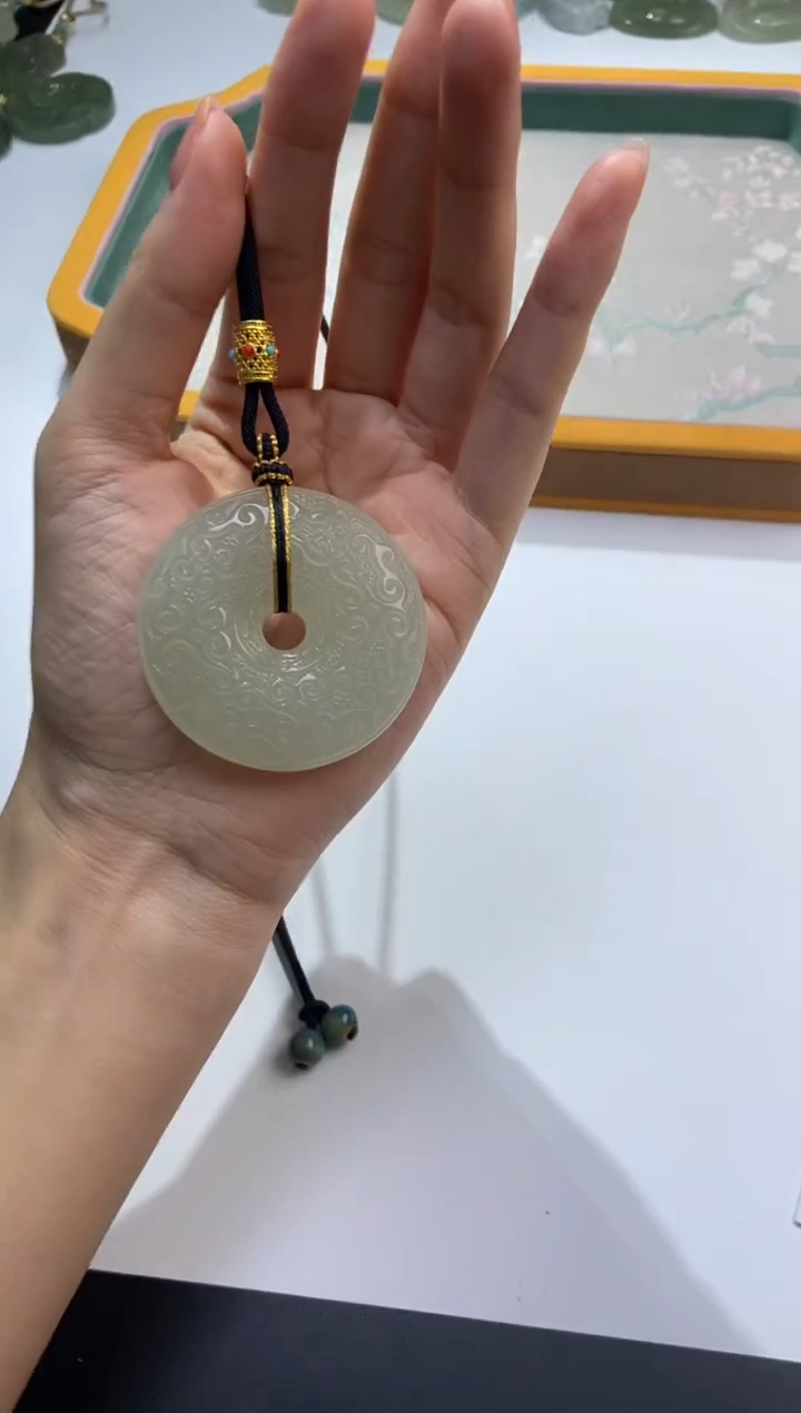 颈饰未镶嵌和田玉华****g373556/和田玉平安扣   多样性一件发