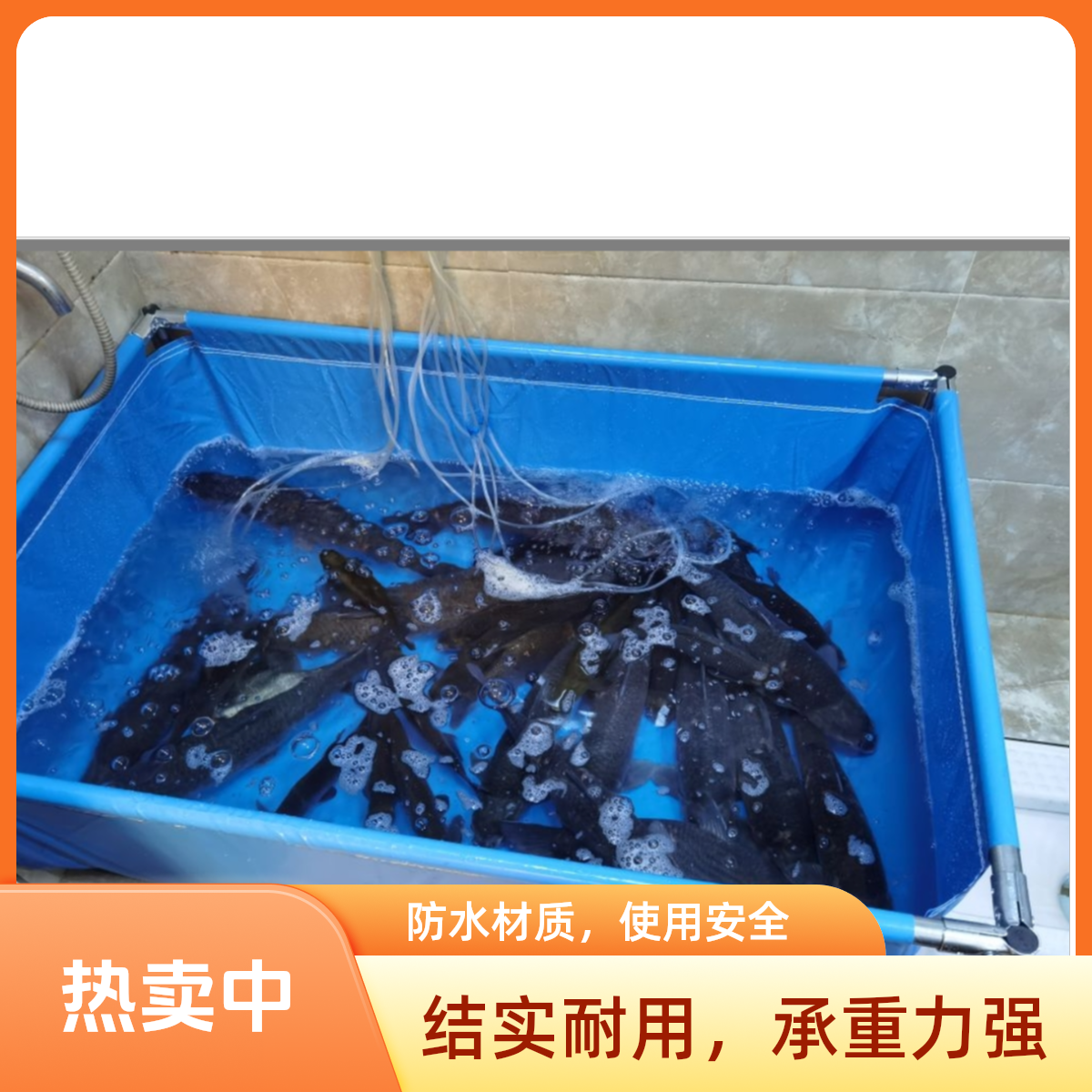 帆布鱼池环保养鱼水箱加厚刮布蓄水池漏水简易泳池鱼池