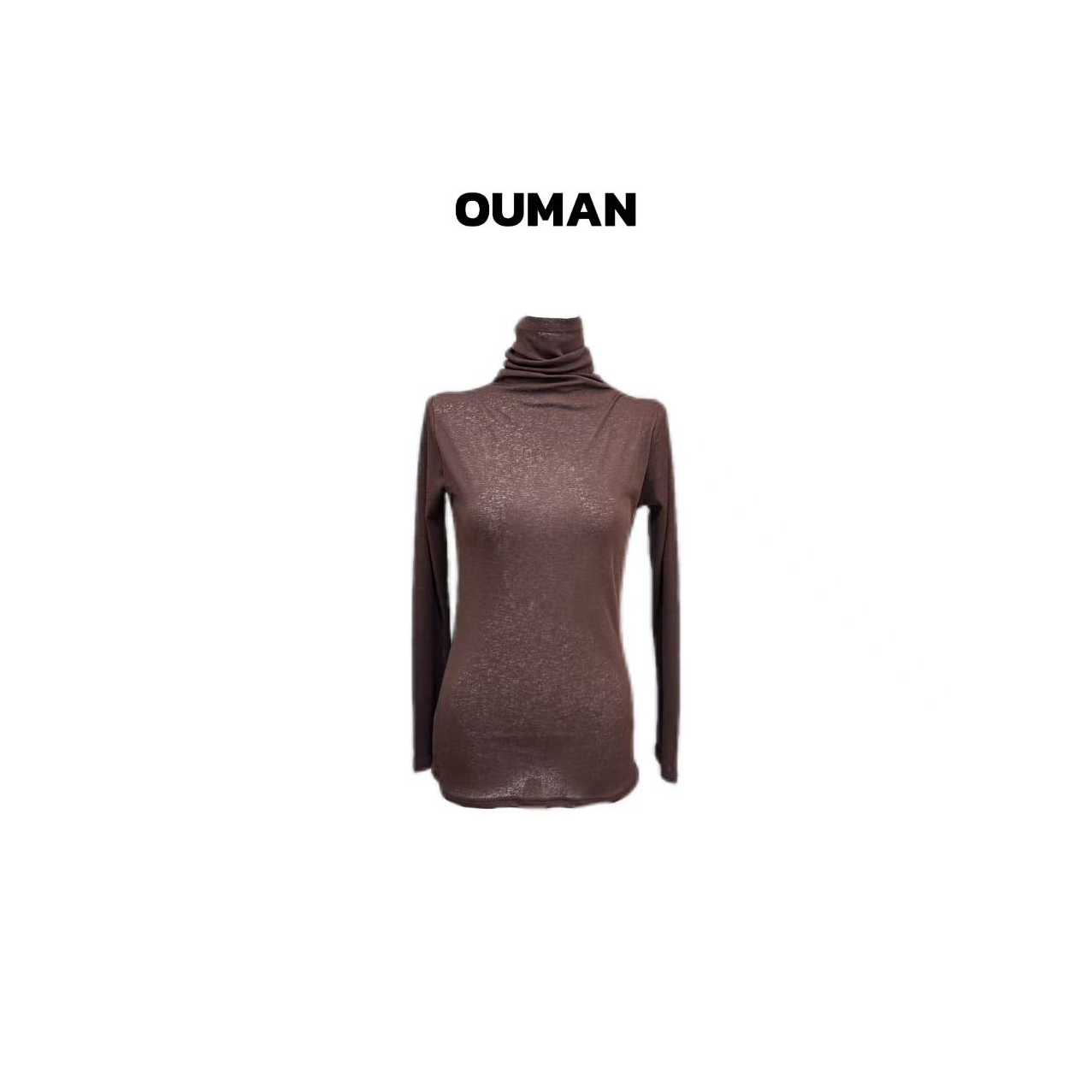 欧漫家【黑咖灰红】定制高领打底衫