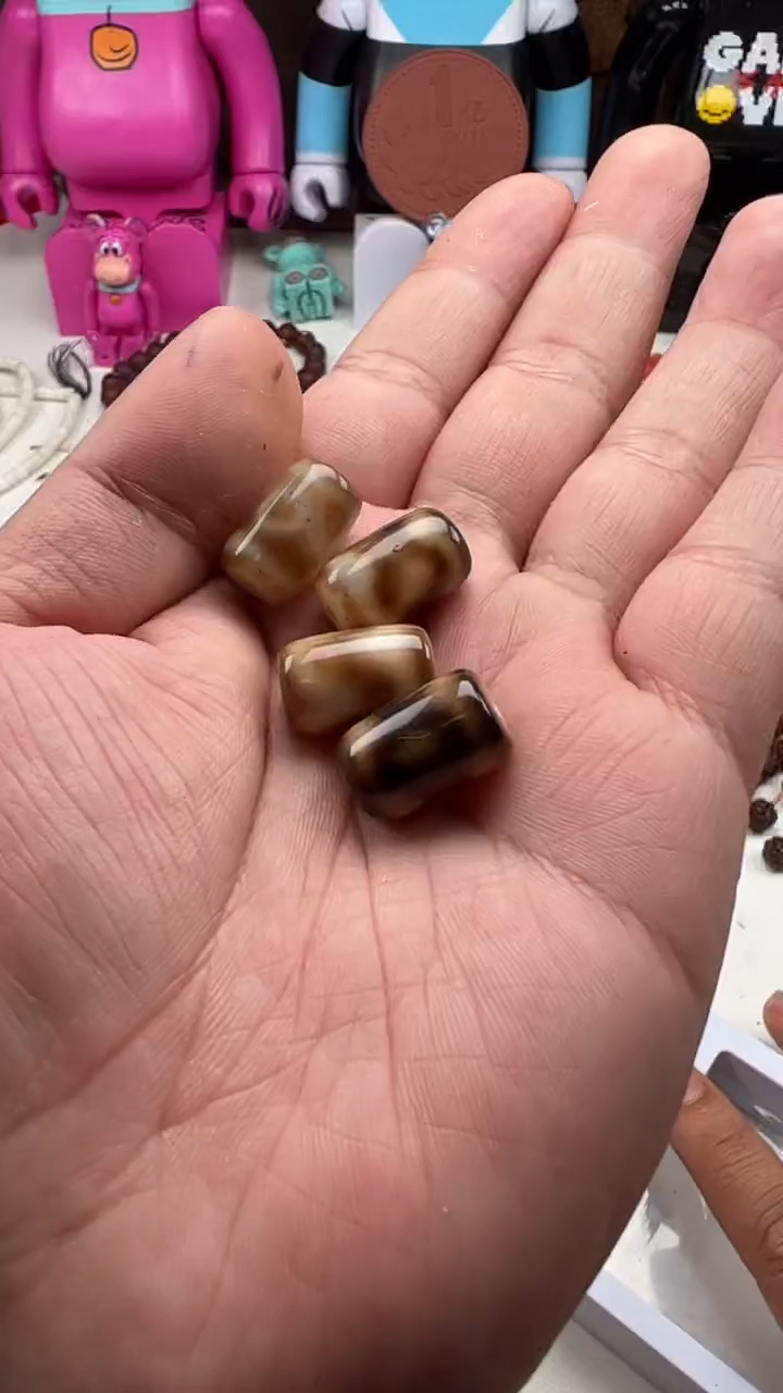 【闪购商品】玛瑙/玉髓玛瑙桶珠未镶嵌玛瑙桶珠4粒打包