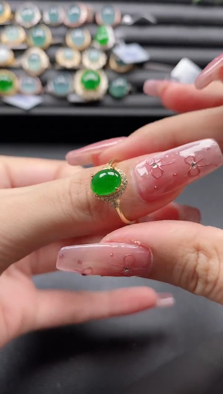 【闪购商品】翡翠戒指银S925镶嵌1111