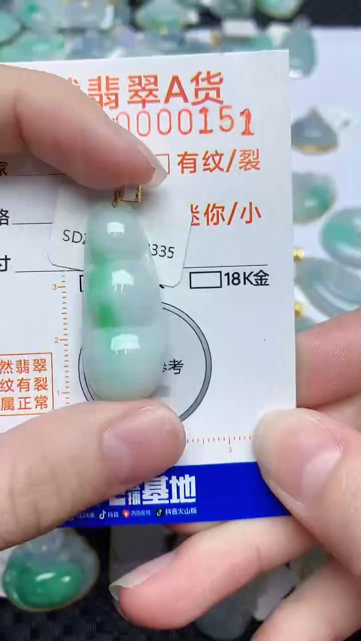 【闪购商品】翡翠颈饰18K金镶嵌4534534534