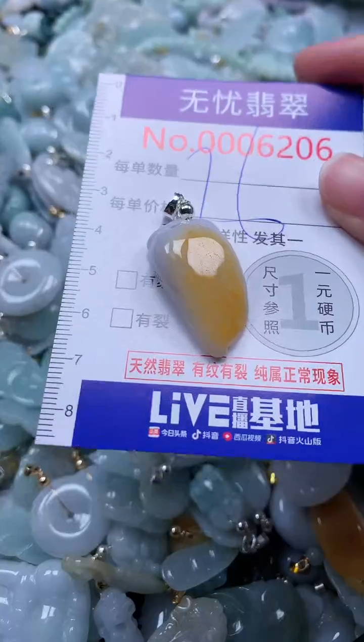 翡翠未镶嵌吊坠(不含链)6206