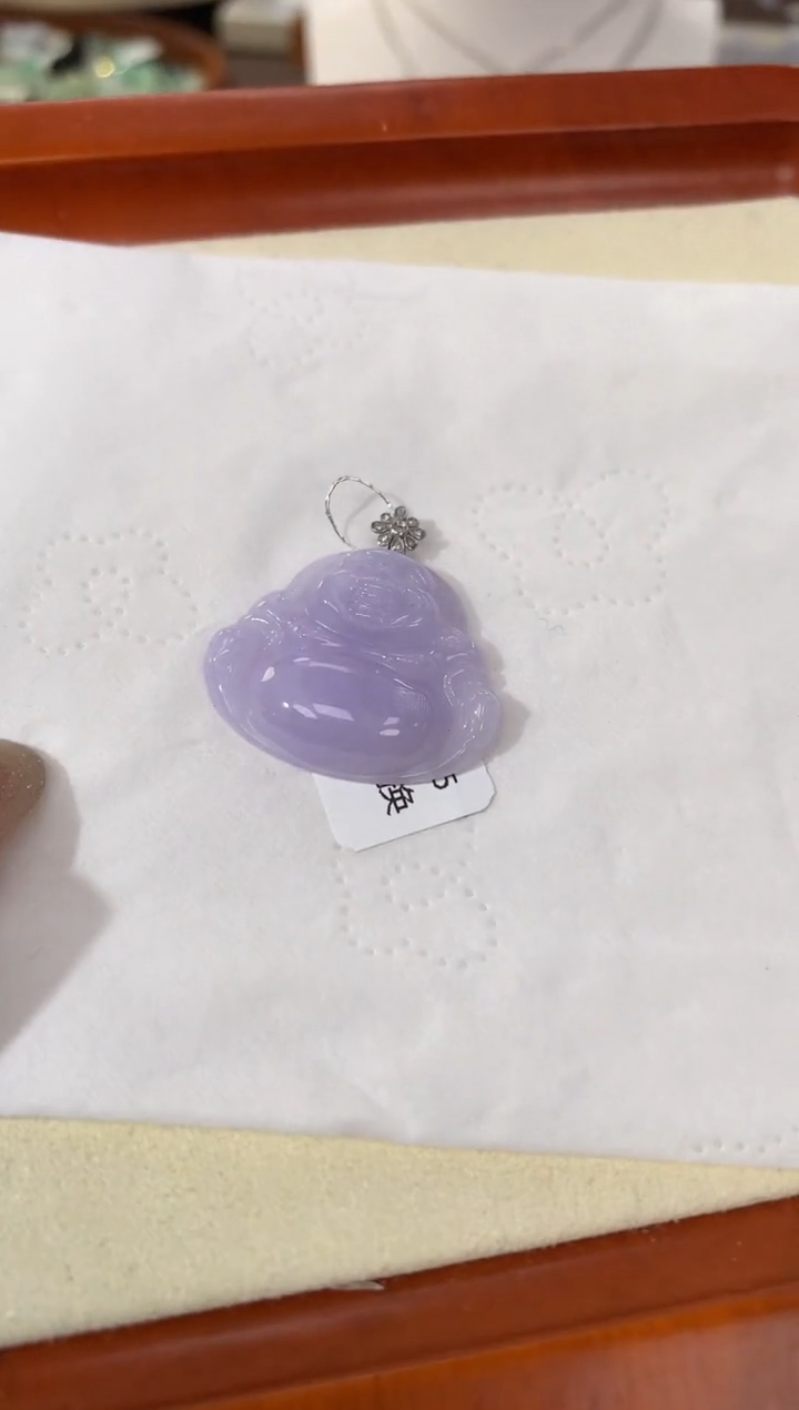 【闪购商品】翡翠颈饰18K金镶嵌天然缅甸a货翡翠