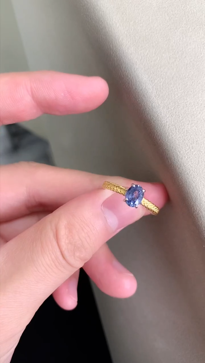 【闪购商品】蓝宝石戒指银S925镶嵌戒指