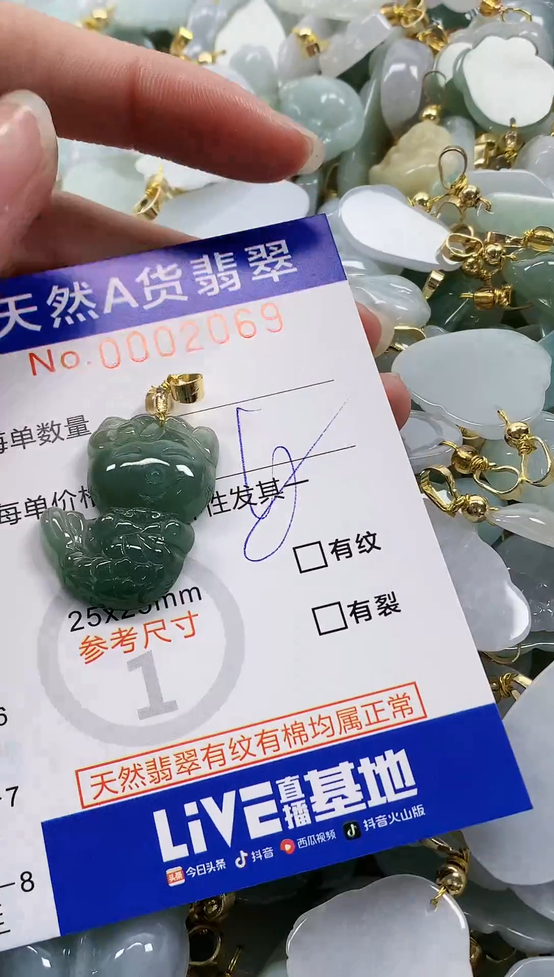 颈饰未镶嵌翡翠 纯天然a货翡翠