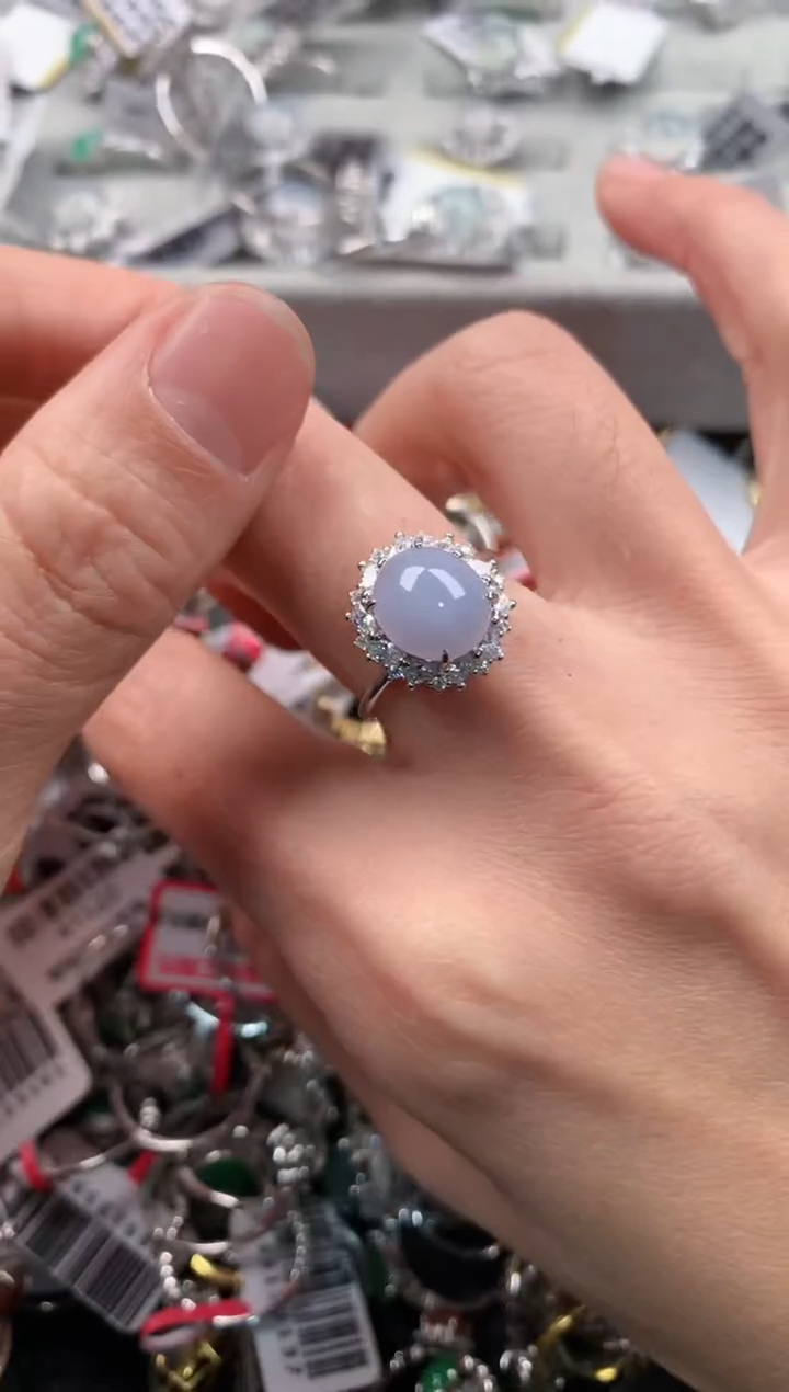 银S925镶嵌戒指翡翠555    6