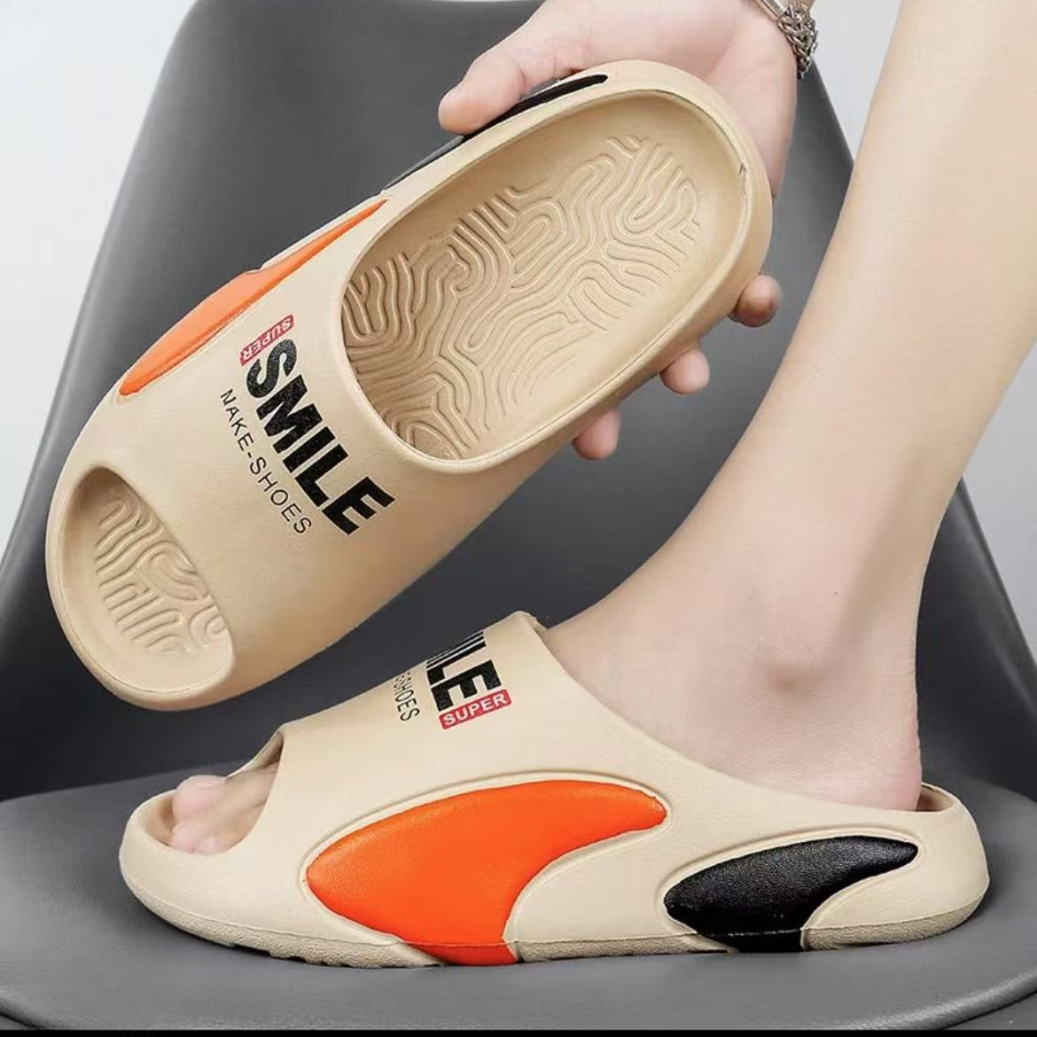 男女同款一字拖防滑凉拖鞋平跟男士沙滩百搭休闲运动凉拖鞋052