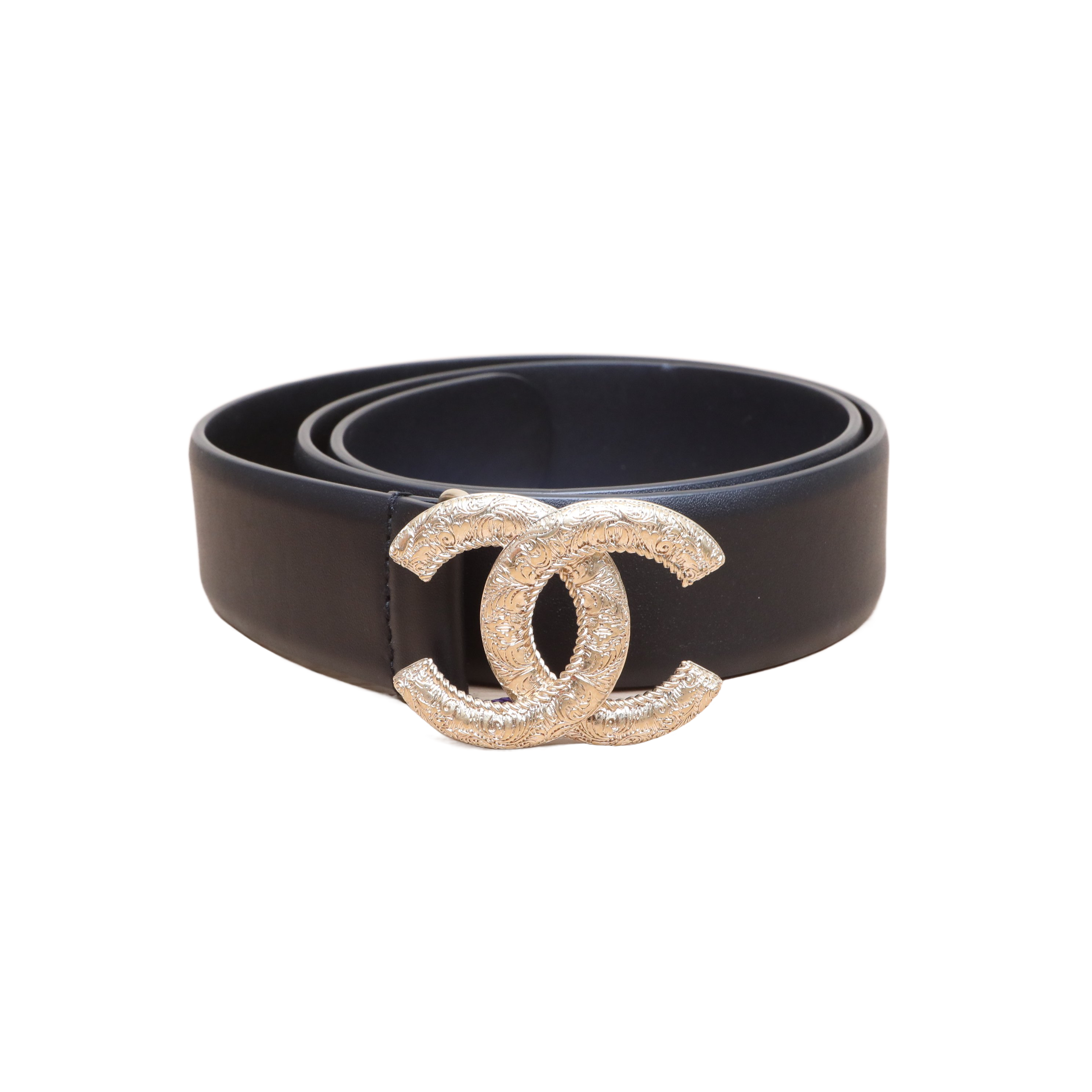 99新 Chanel/香奈儿 活动XF【小花念念】21V浮雕双C牛皮腰带70