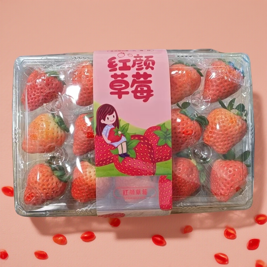 红颜草莓 新鲜水果草莓300g*3盒/2款随机发- 顺/京