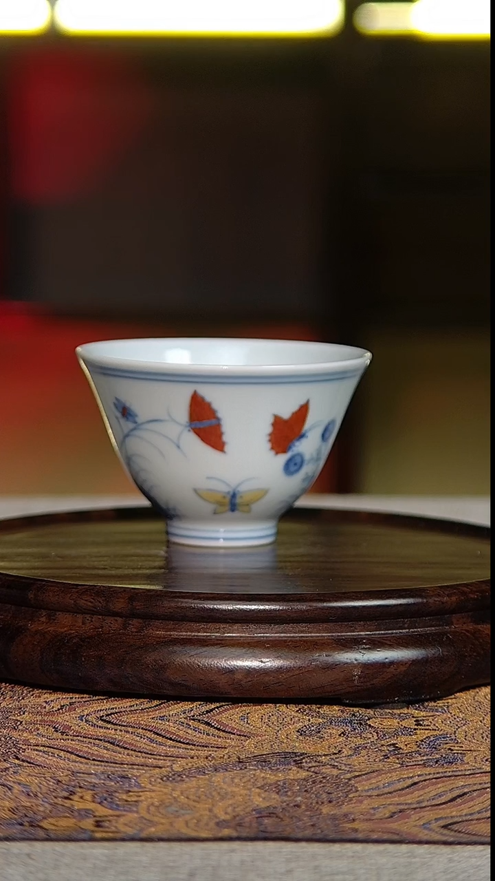 景德镇全手工手绘三秋杯