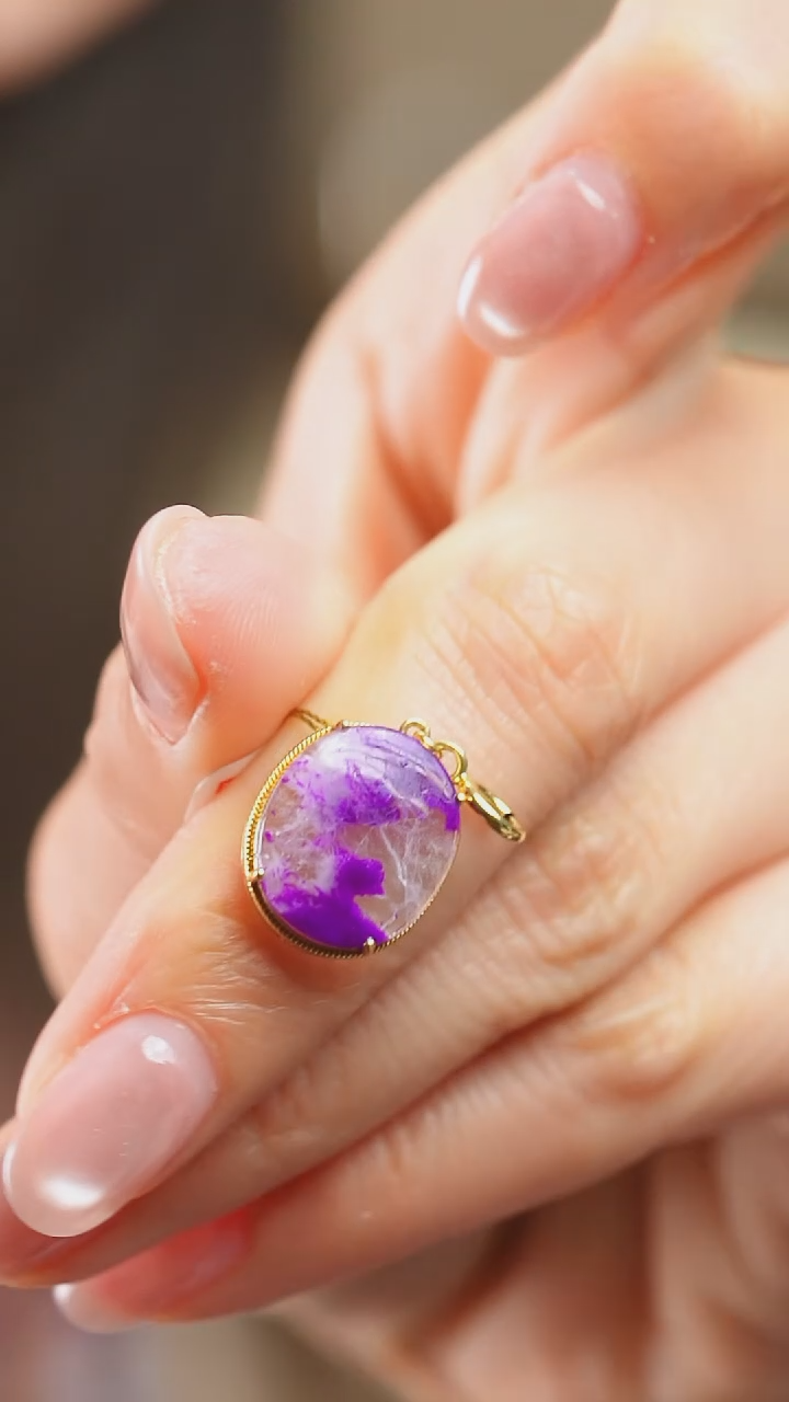 苏纪石（舒俱来）18K金镶嵌吊坠(不含链)63