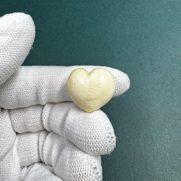 N1025天然猛犸牙爱心配饰 支持鉴定 假一罚四