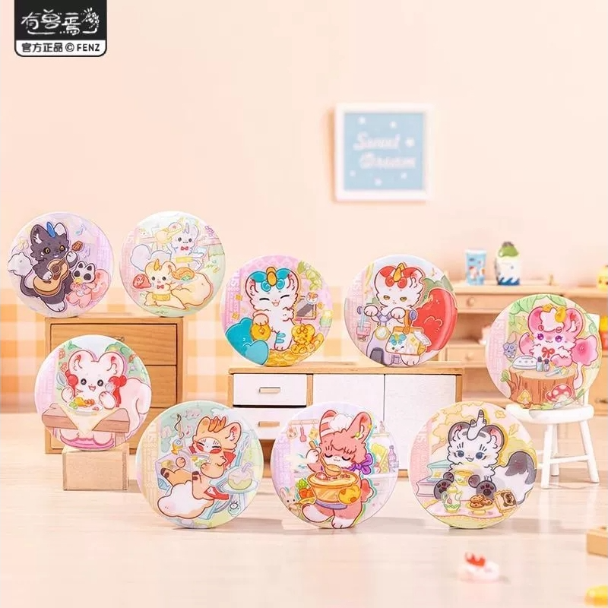 非人哉有兽焉神兽餐厅系列马口铁徽章吧唧盲盒