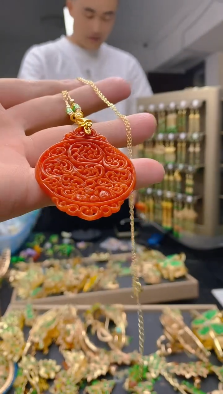 【闪购商品】翡翠耳饰合金0161翡翠锁骨链