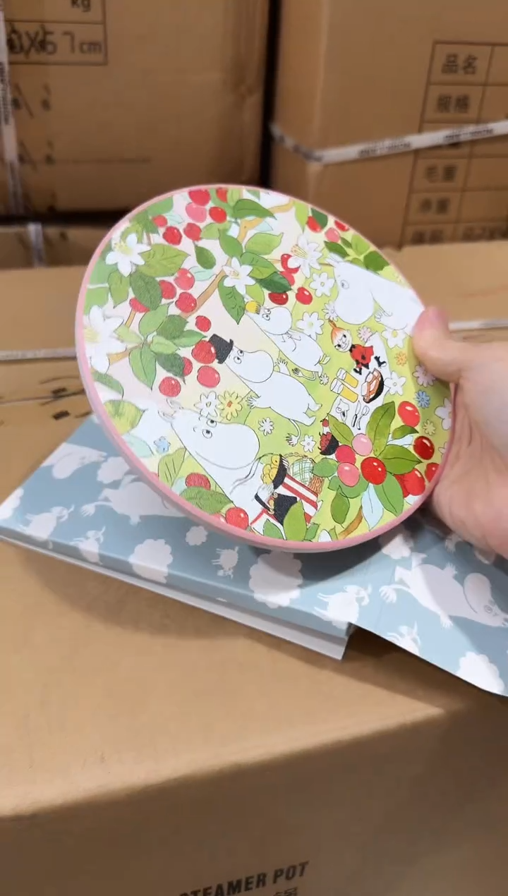 瓷片姆明陶瓷锅垫17.8cm（樱桃）