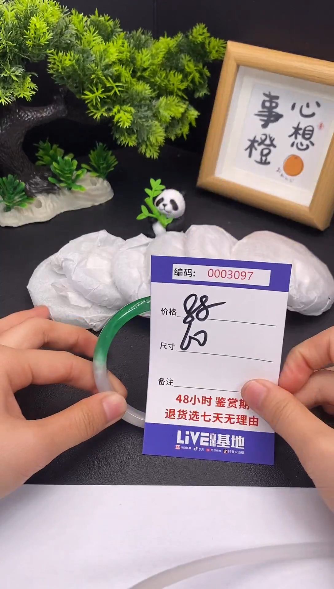 未镶嵌手镯翡翠0003097