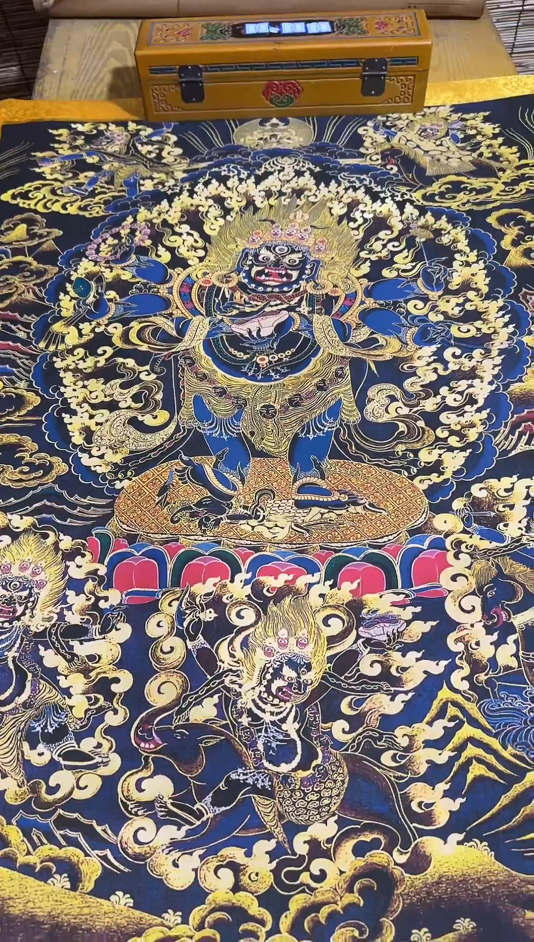 弥漫德加 不动明王黄 唐卡
