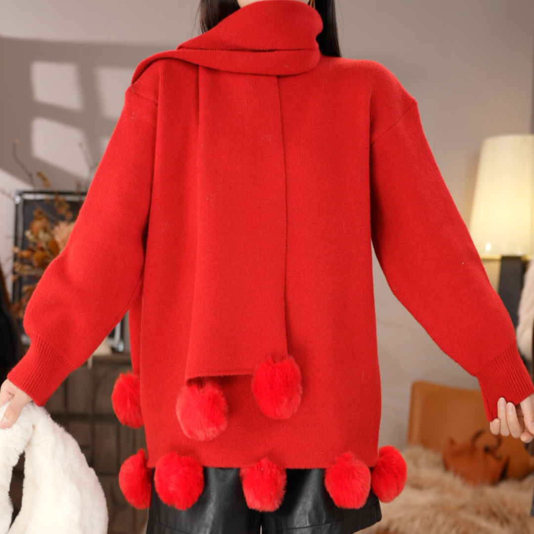 唐乐乐｜25new秋冬新款显白洋气时尚厚款长袖上衣 BF2362