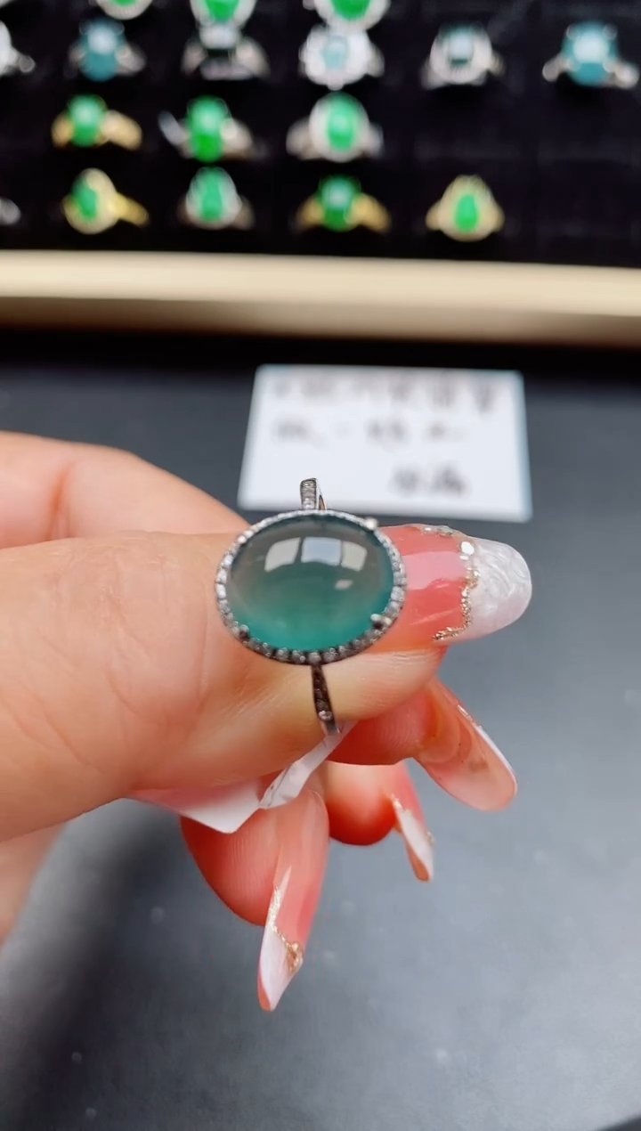 【闪购商品】翡翠戒指银S925镶嵌312312