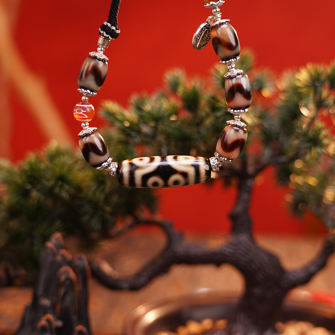  老玛瑙 精品天珠 设计不撞款 七眼天珠脖挂   DZT11002-7