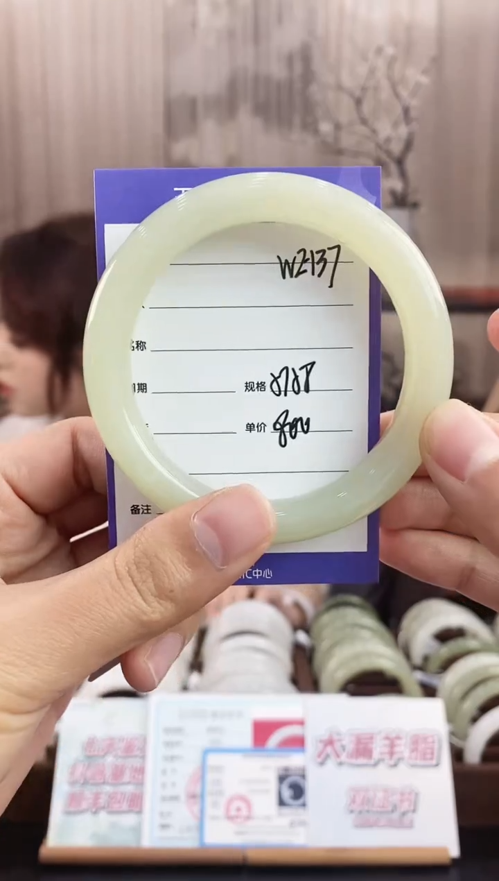 未镶嵌手镯和田玉WE137微色差