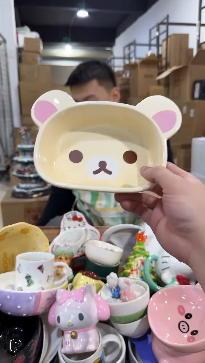 瓷片原盒熊妹深碗