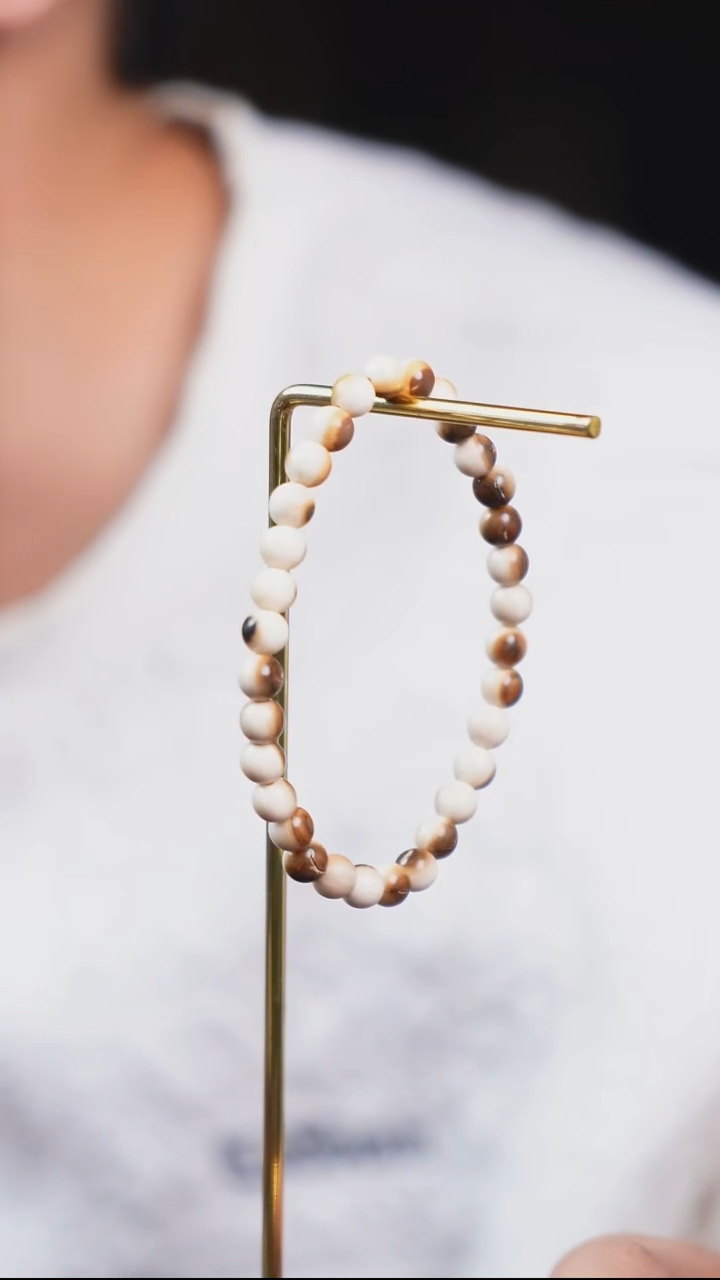 手串/手链/手镯猛犸象牙SG004 猛犸牙咖料单圈手串