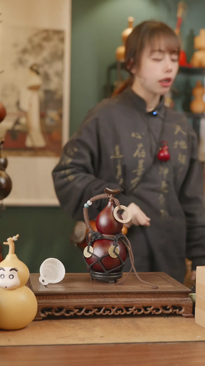 【闪购商品】319号精品天然大漆工艺防渗内胆酒葫芦~