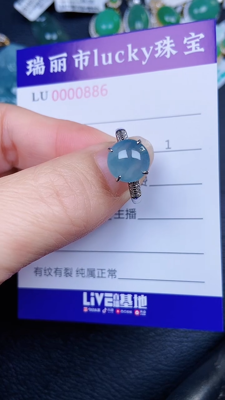 颈饰银S925镶嵌翡翠0886