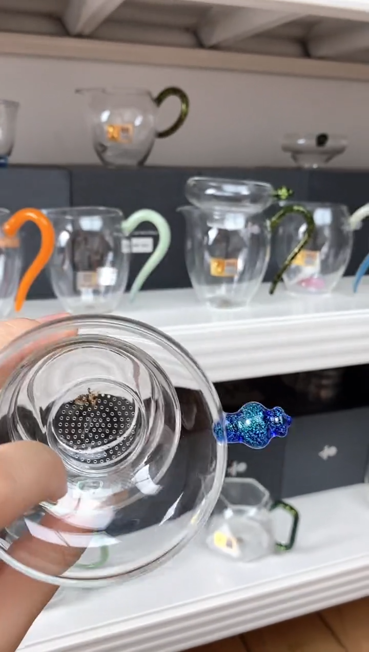 禾器宝蓝金茶漏微瑕