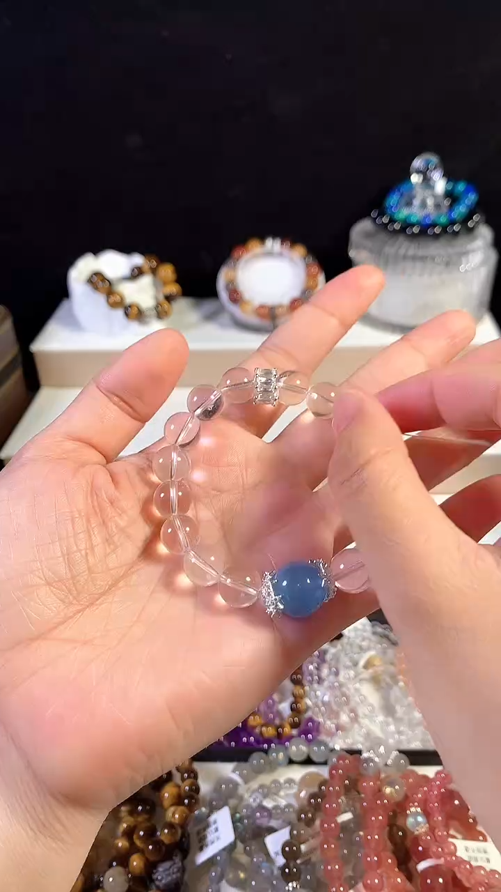 【闪购商品】水晶手链未镶嵌白水晶海蓝宝