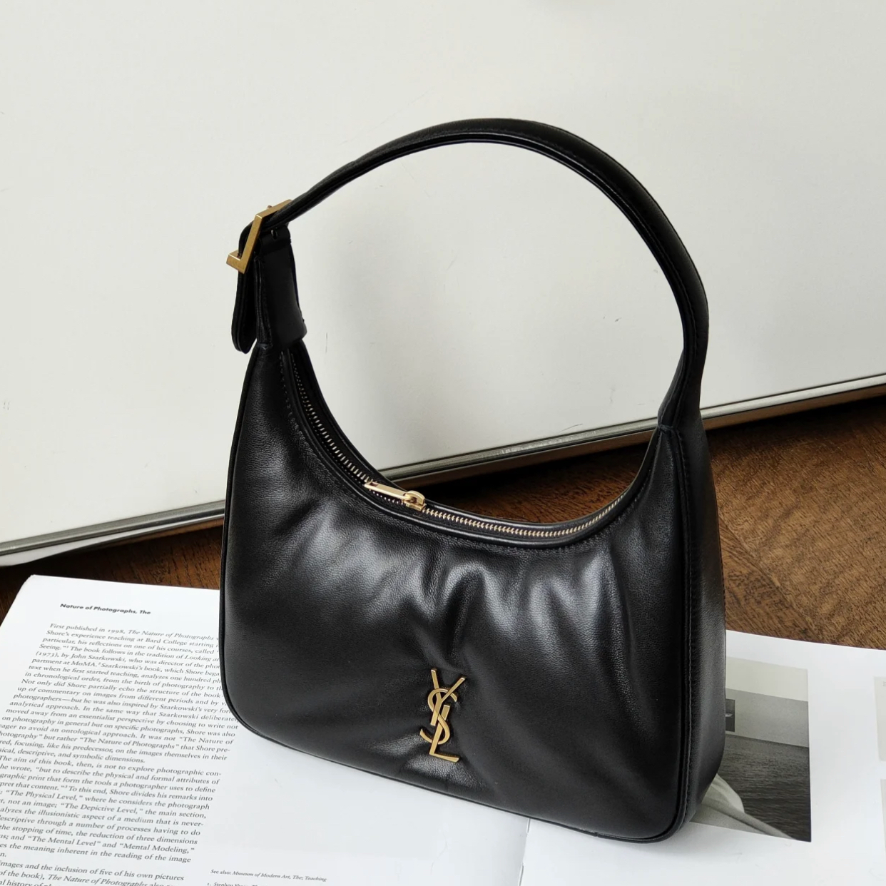 99新 YSL/圣罗兰 【贵妃专属】黑金hobo腋下单肩包