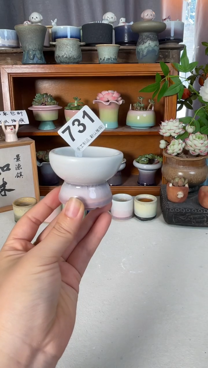 瓷片731知木小芳花盆