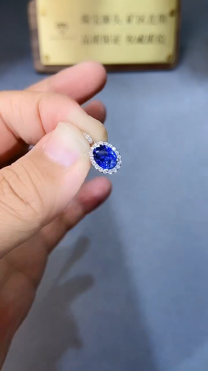 【闪购商品】蓝宝石颈饰银S925镶嵌3544