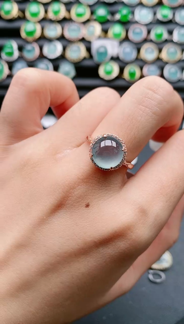 【闪购商品】翡翠戒指银S925镶嵌11111
