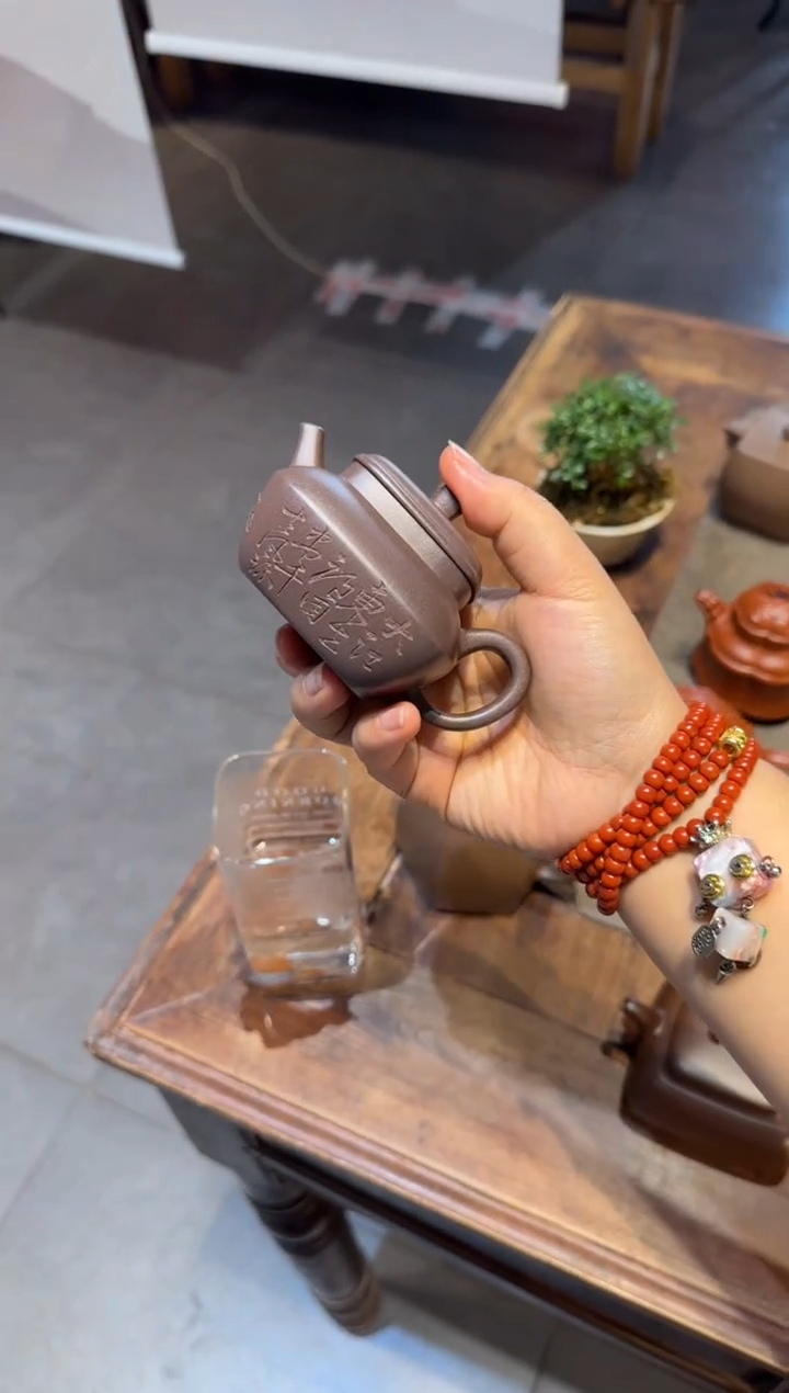 茶壶紫砂秋**野天青合欢